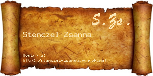 Stenczel Zsanna névjegykártya